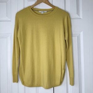 Boden Size M Cashmere/wool Minimalist Casual Sweater Yellow Long Sleeve Pullover
